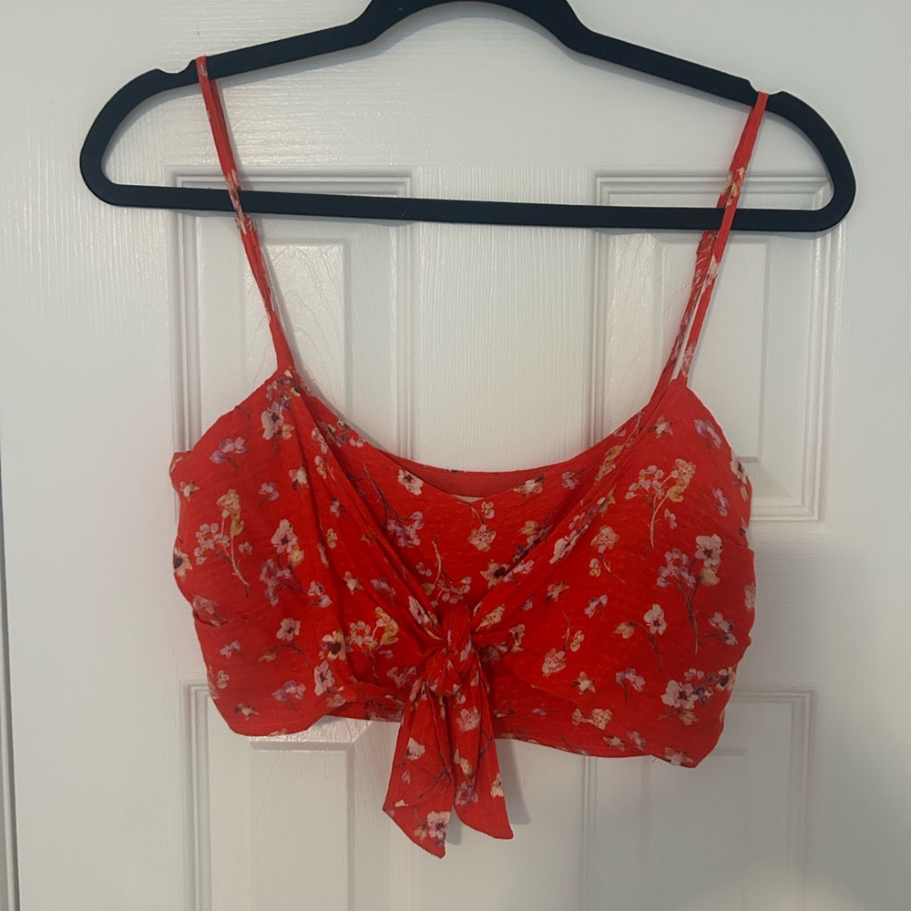 Floral Tie-Front Top